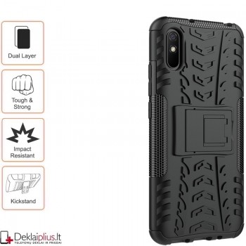 Smūgiams atsparus dėklas - juodas (Xiaomi Redmi 9A) Smūgiams atsparus dėklas - juodas (Xiaomi Redmi 9A)